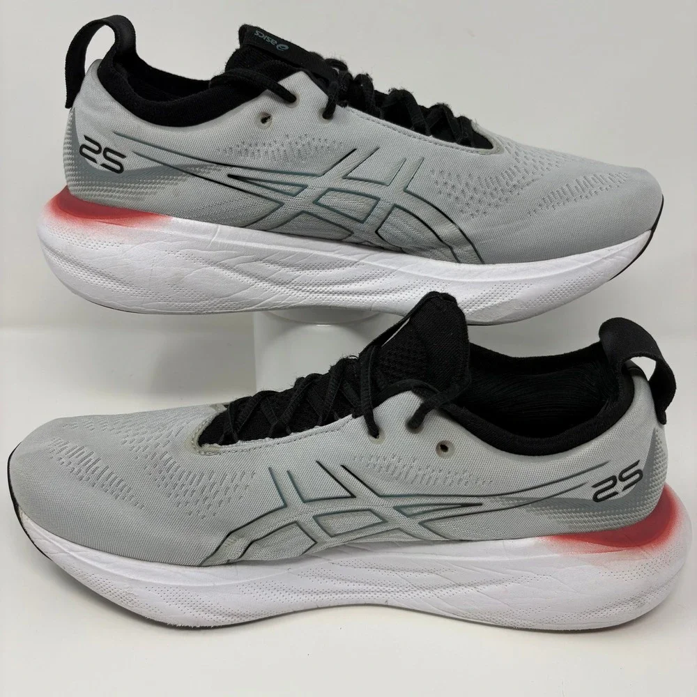 ASICS Gel-Nimbus 25 Men's Size 13 Grey Black Athletic Running Shoes (1011B547)